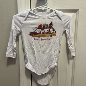 Play by Little Sleepies Happy Howlidays Onesie. 3-6 months.